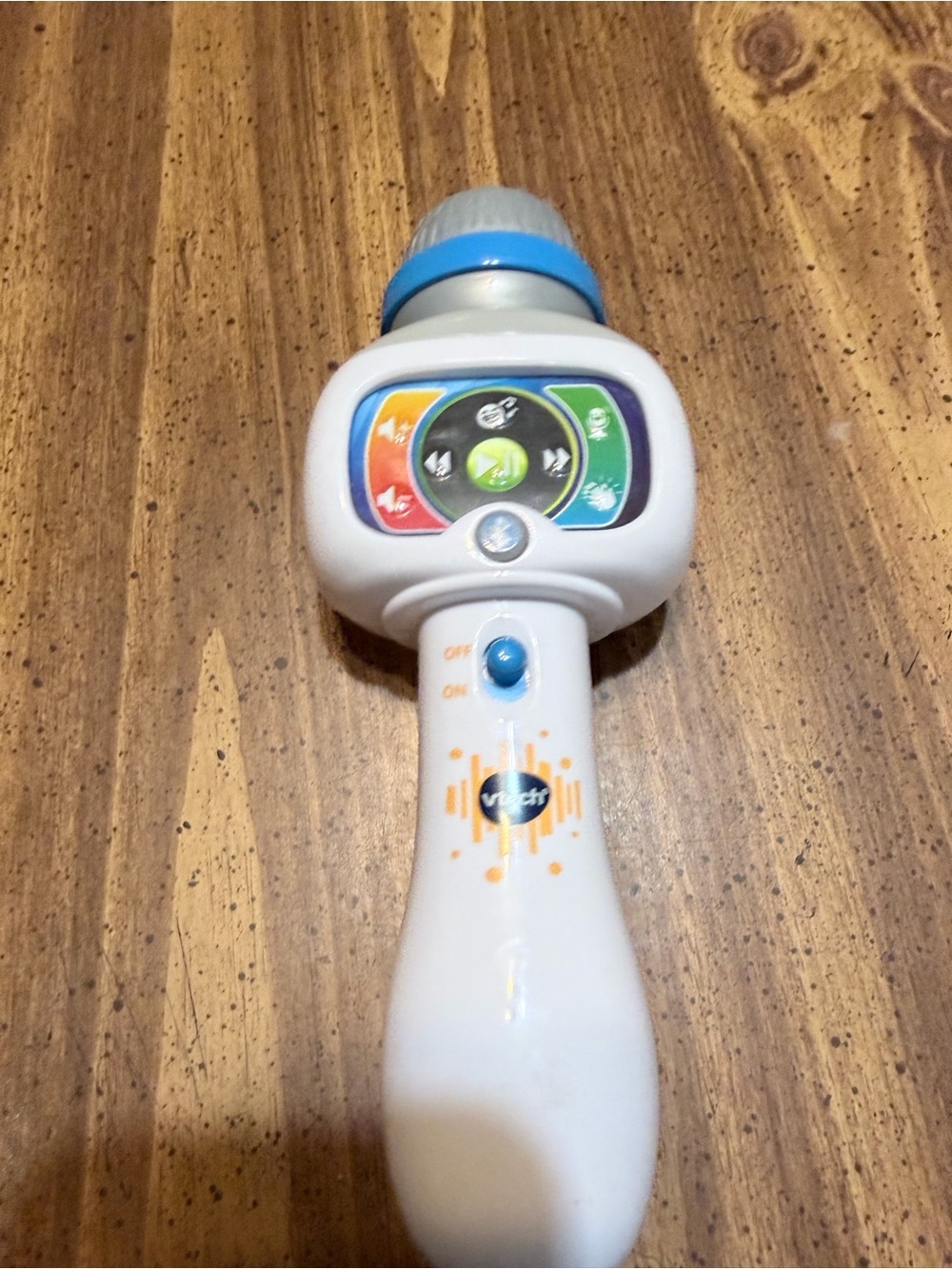 VTech Light-Up Kids Microphone Toy - White and Blue